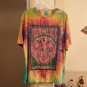 Colorful Tie-Dye "Marvelous"Graphic‎ T-Shirt. Men's Sz.M.
